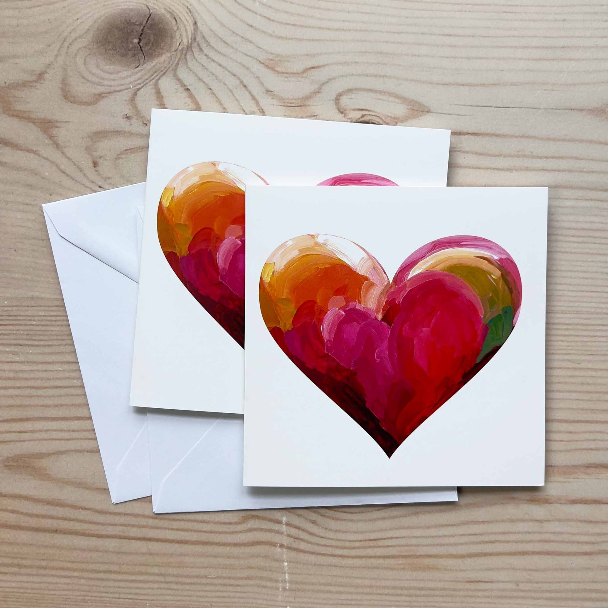 valentines romantic love cards with red hearts