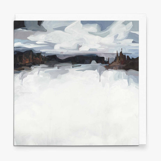 winter landscape painting art card