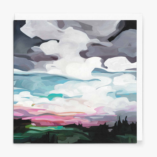 night sky painting UK art greeting card