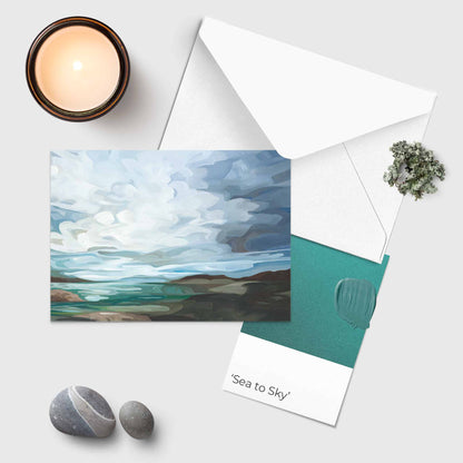 coastal landscape painting art card