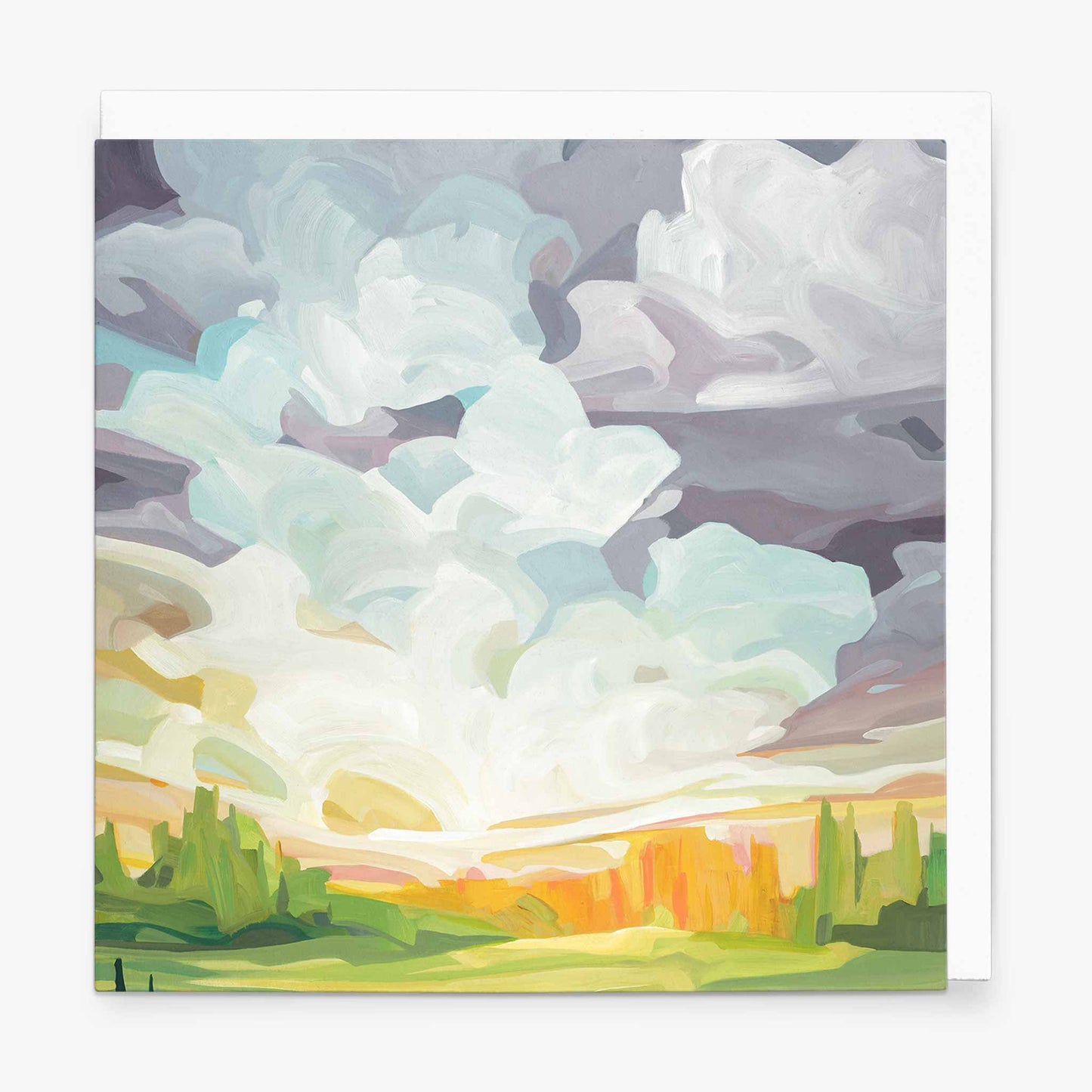 mauve sky painting art card