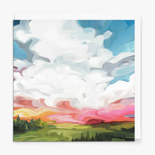 vibrant sky painting art card